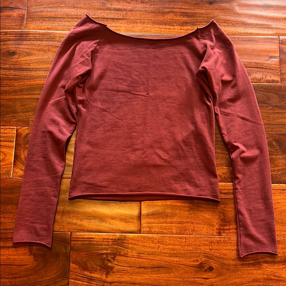 Brandy Melville Red Off Shoulder Top